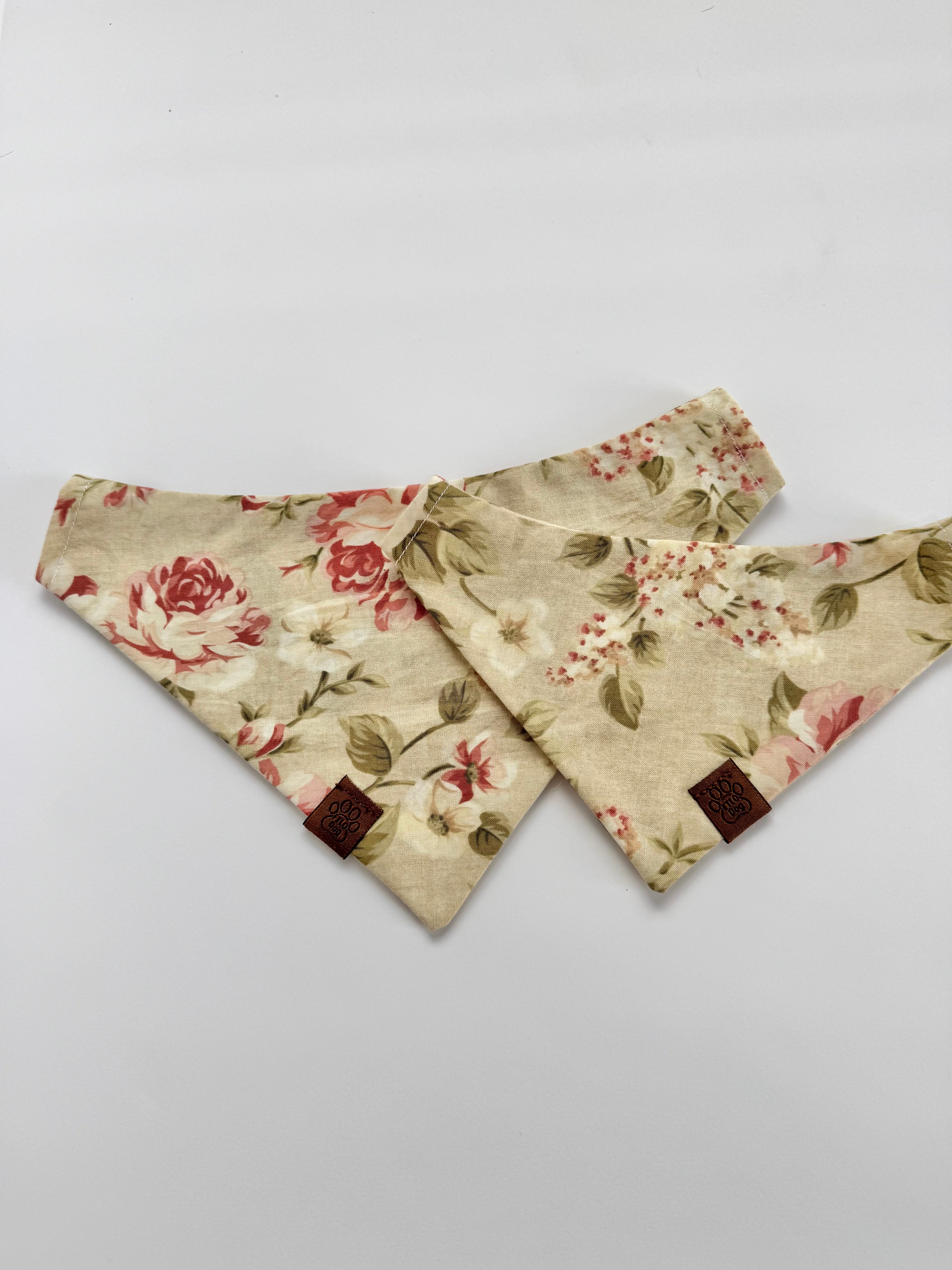 Vintage Rose - Over the Collar Contour Bandana