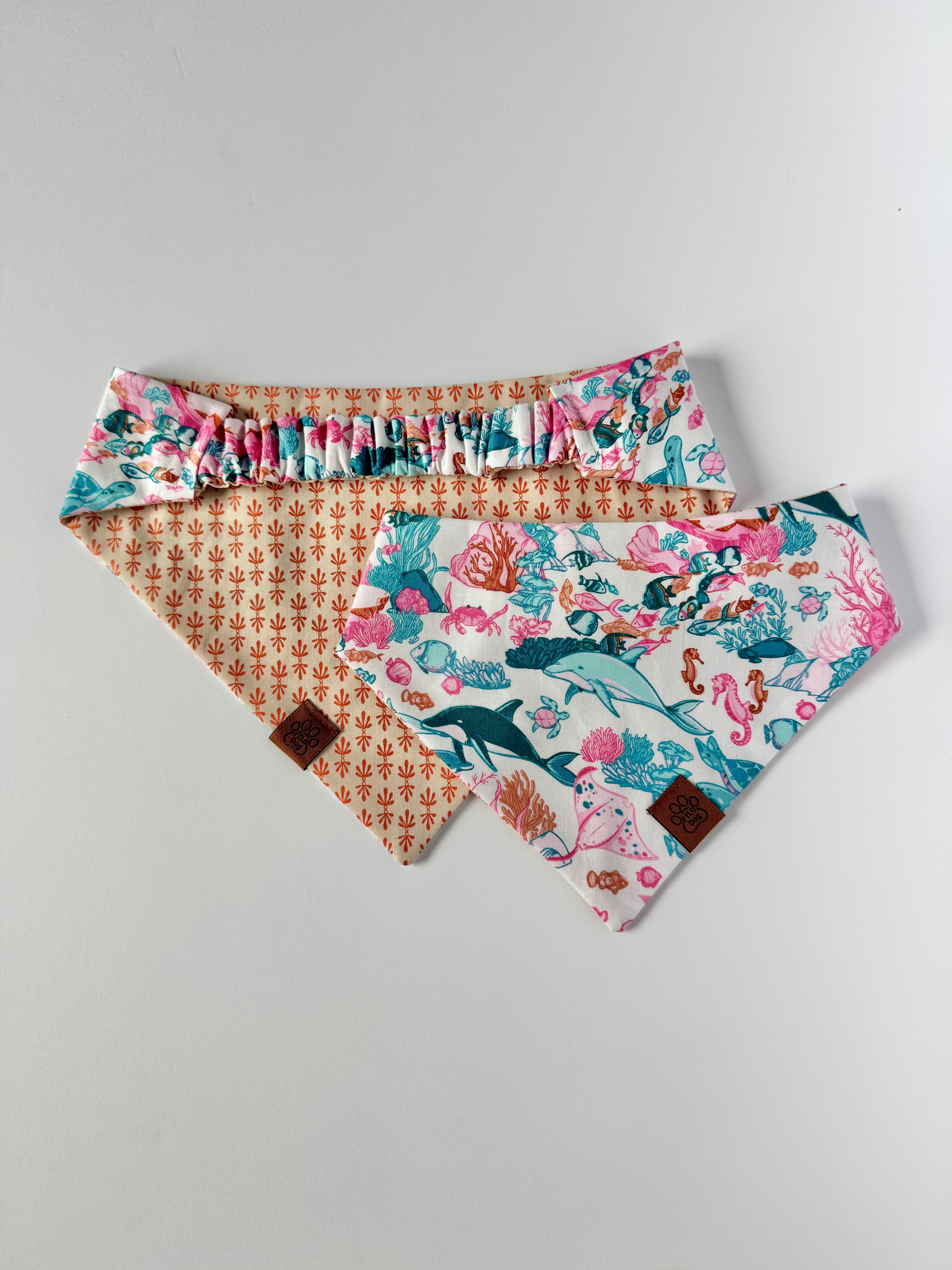 Coral Lagoon - Scrunchie Contour Bandana