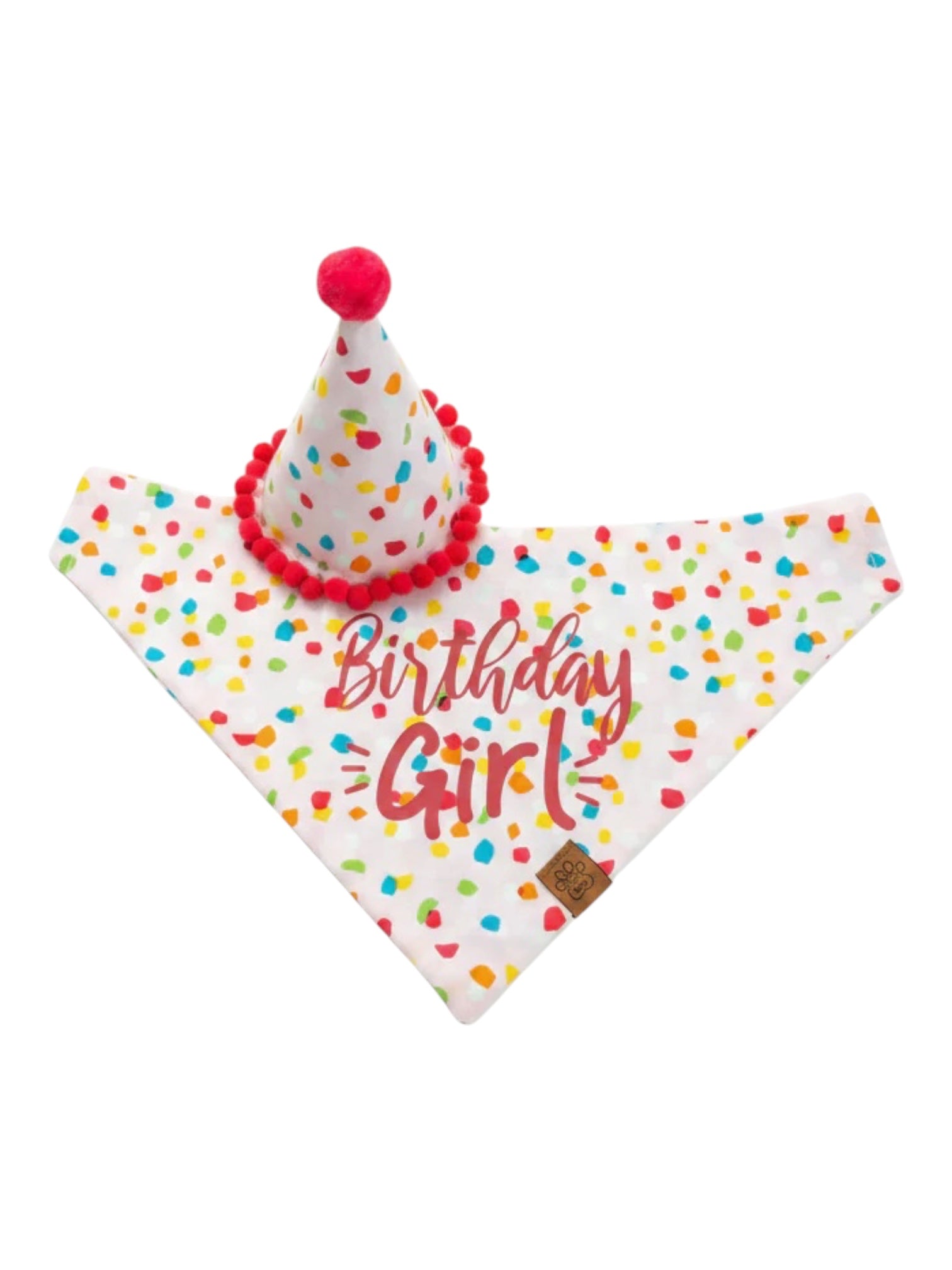 Birthday Girl Set - Over the Collar Bandana & Party Hat