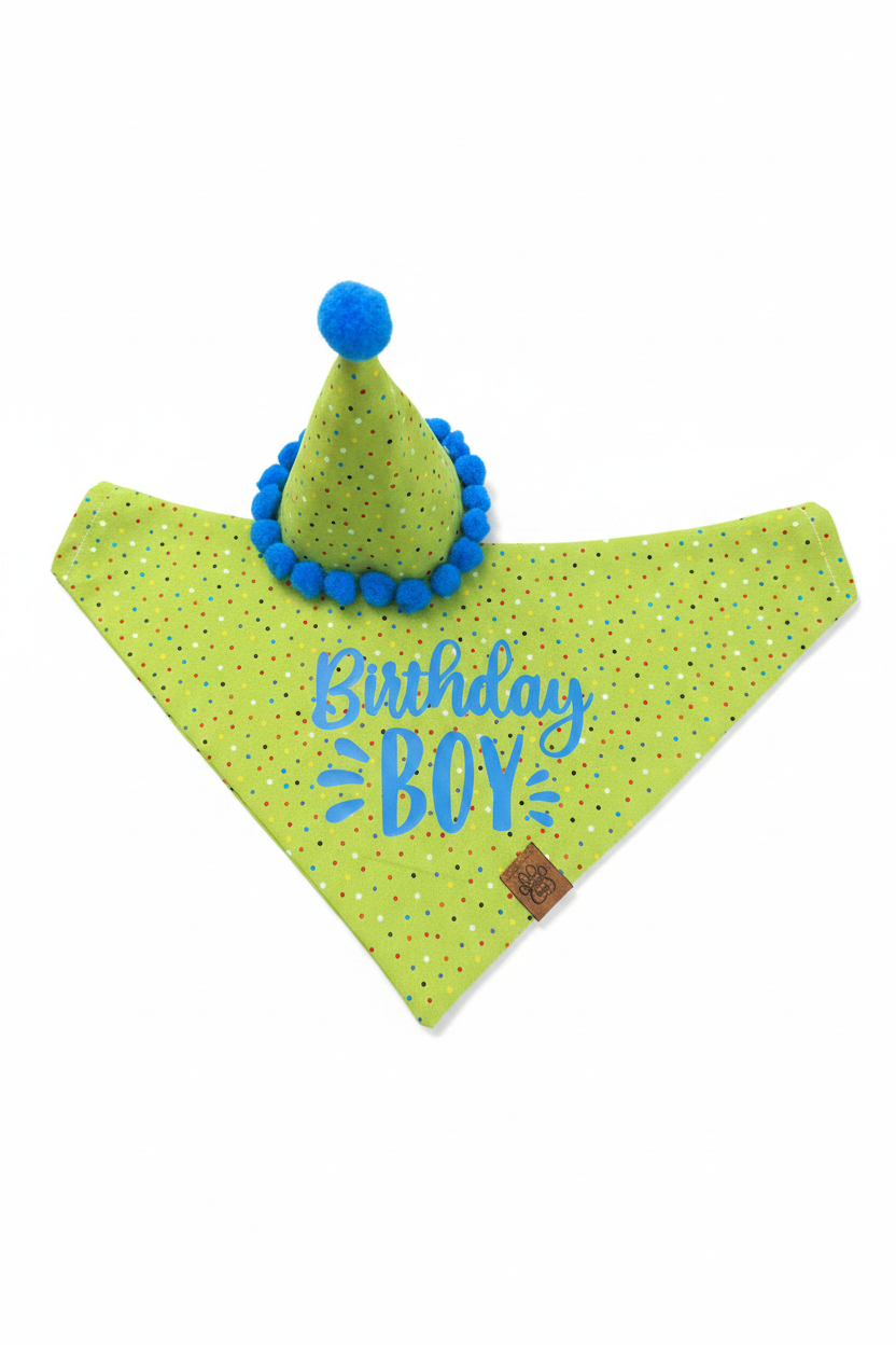 Birthday Boy Bandana - White Background