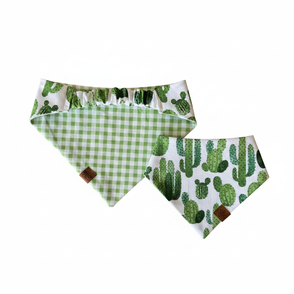 Cactus Dog Bandanas - White Background