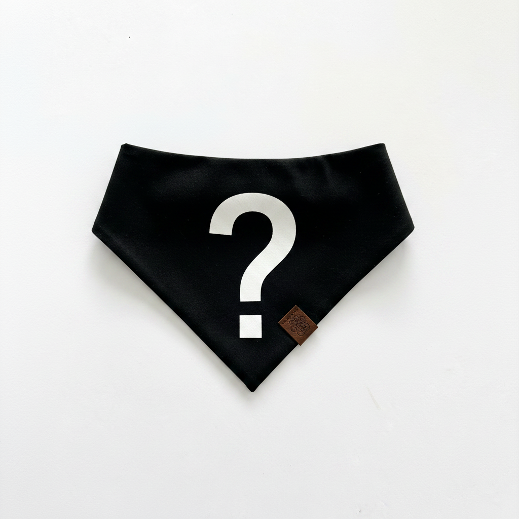 Custom Bandana - Black with Brown Logo