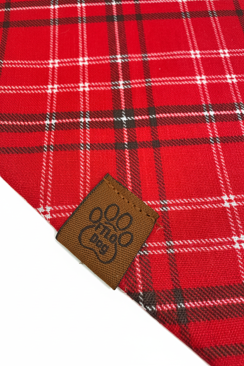 Plaid Bandana White Background