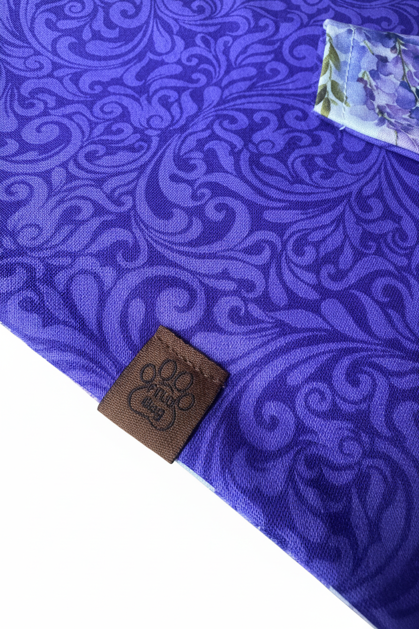 Purple Bandana White Background