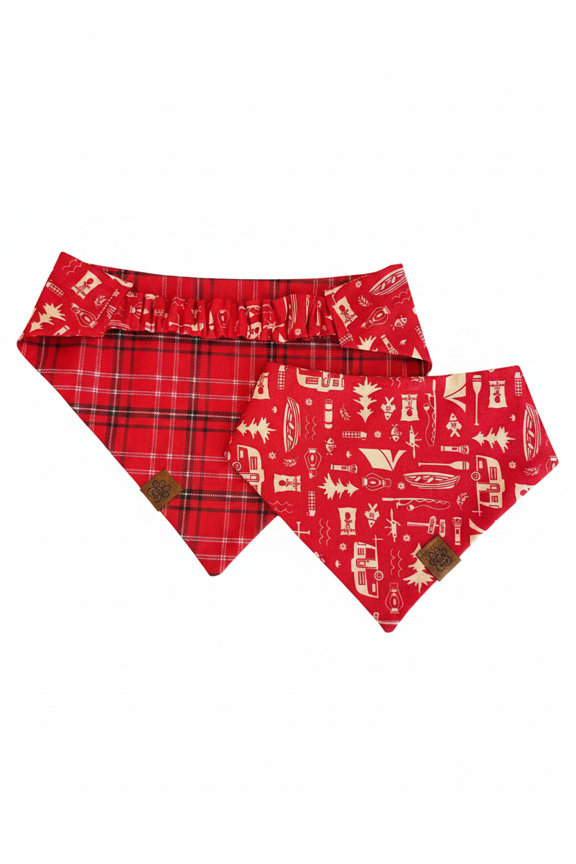 Red Dog Bandanas White Background