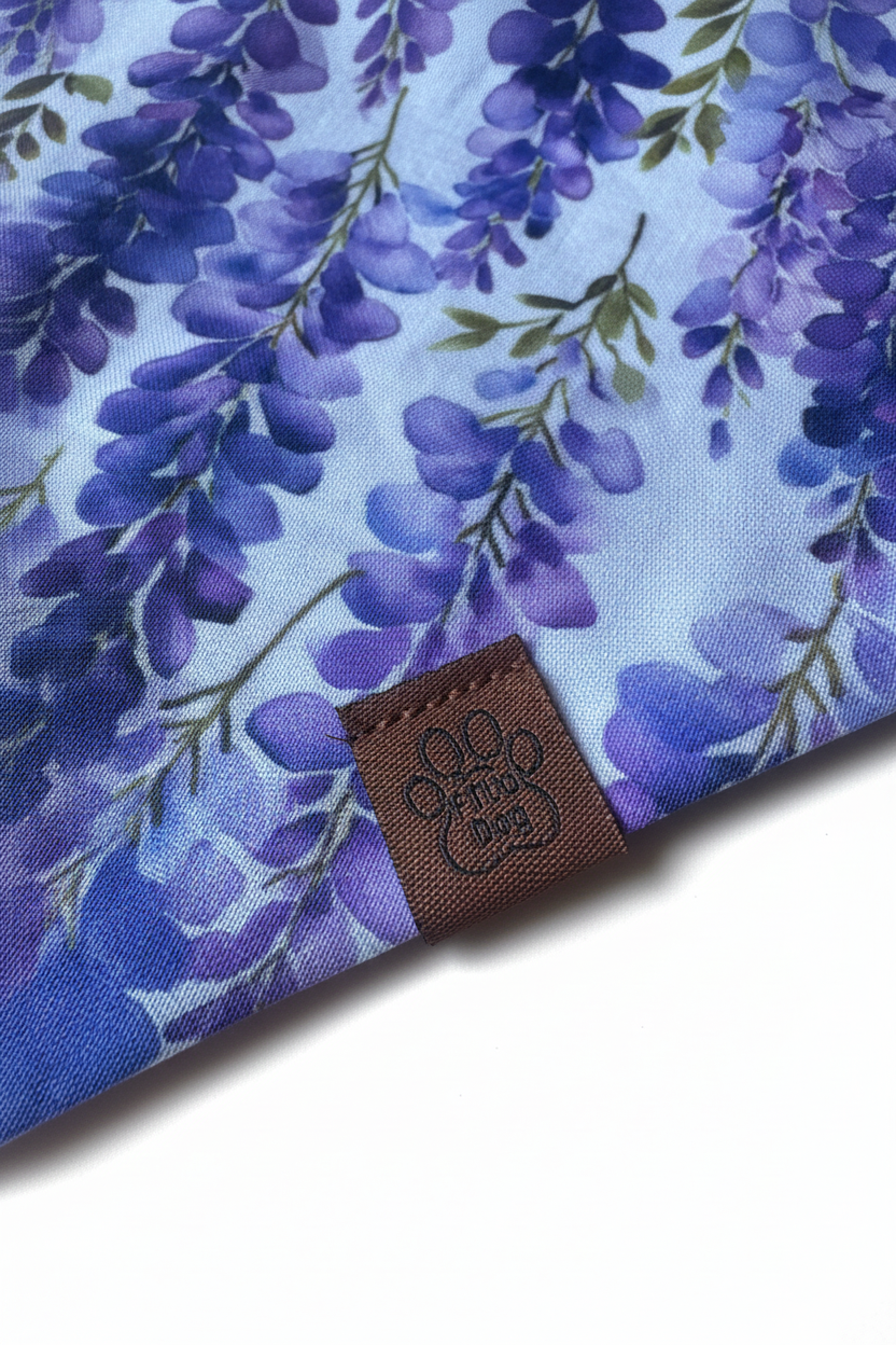 Wisteria Bandana White Background Only